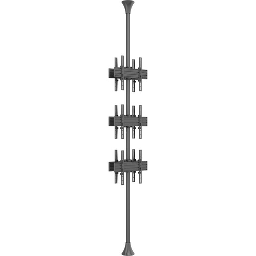 Mount-It! PRO Six-Screen Single-Pole Floor-to-Ceiling Mount (Top-to-Bottom, Back-to-Back)