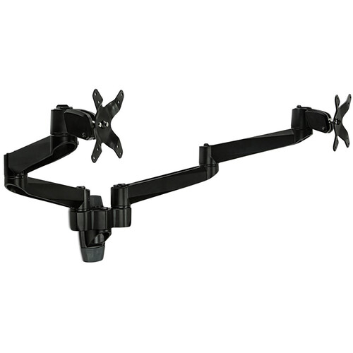 Mount-It! Full Motion Dual Monitor Wall Mount for up to 34" Displays (Black)