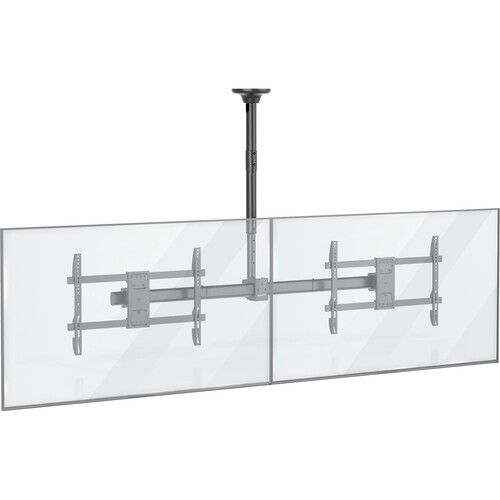 Mount-It! MI-522S Dual-Screen Ceiling Mount with Short Pole for 35 to 60" Displays