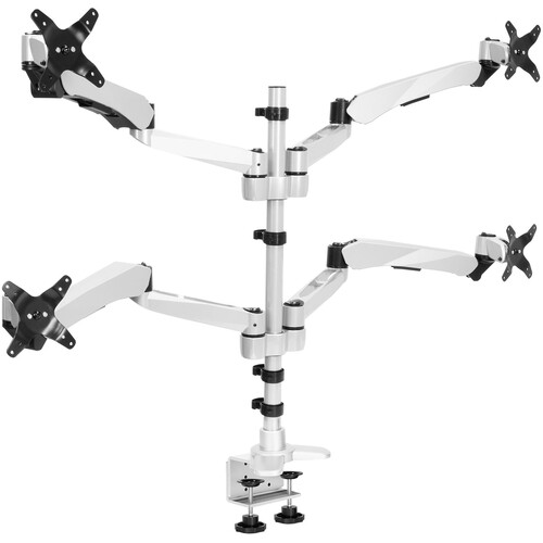 Mount-It! MI-65156 Full-Motion Quad-Monitor Desk Mount w/ Spring Arms for up to 27" Displays