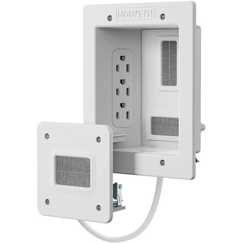 Mount-It! MI-7284 In-Wall TV Cable Concealer with Recessed Power