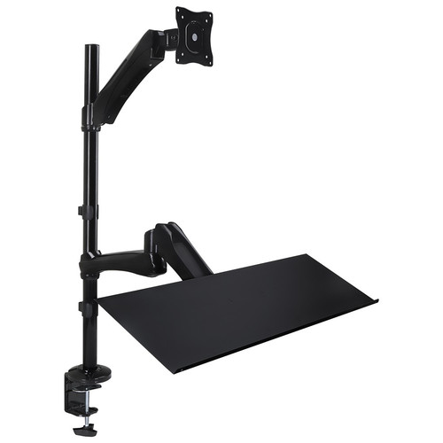Mount-It! Sit-Stand Desk Mount with Keyboard/Mouse Tray