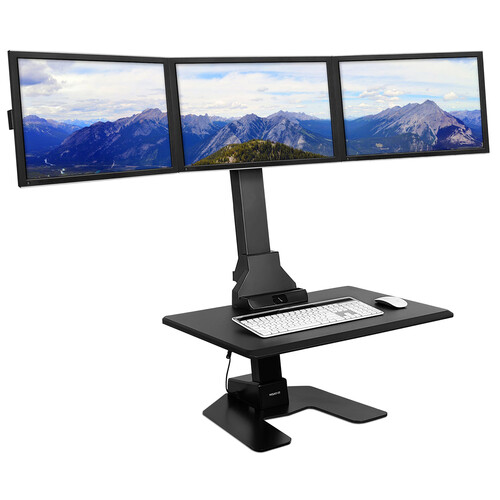 Mount-It! Triple Monitor Electric Standing Desk Converter