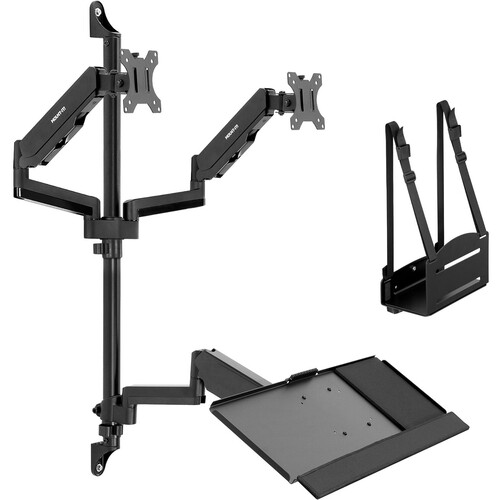 Mount-It! Dual Monitor Wall Mount Workstation with Case