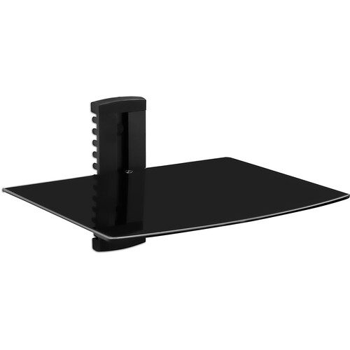Mount-It! Floating Wall Mounted Shelf (Bracket) Shelf  (Black)