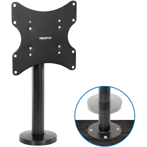 Mount-It! Bolt Down Tabletop Stand for Flat Screen TVs up to 43" (Black)