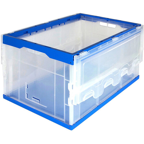 Mount-It! Folding Plastic Storage Crate (3-Pack)