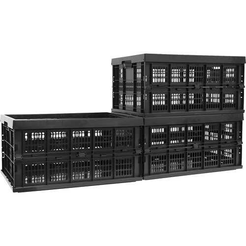 Mount-It! Collapsible Milk Crate (Set Of 3)