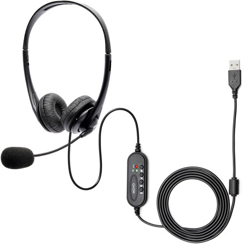 Movo Photo HSM-1 USB Headset with Boom Microphone