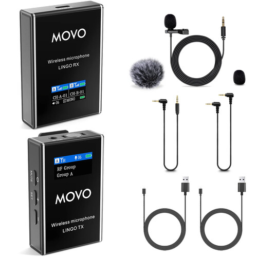 Movo Photo LINGO Wireless UHF Omni Lavalier Microphone System (500 to 599 MHz)