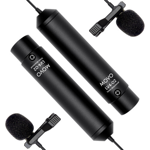 Movo Photo LV4-O2 Omnidirectional Lavalier Microphone with XLR Connector (Pair)