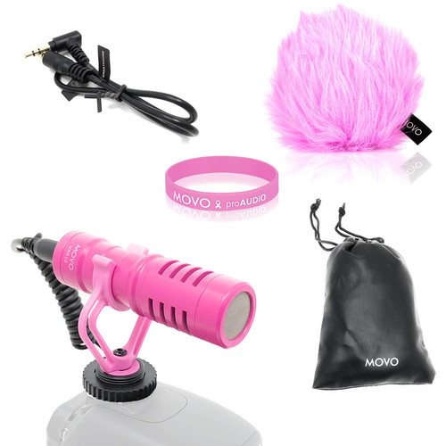Movo Photo VXR10 Cardioid Condenser Video Microphone (Pink)