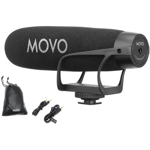 Movo Photo VXR2021 Supercardioid Condenser Shotgun Mic for Cameras, Tablets & More