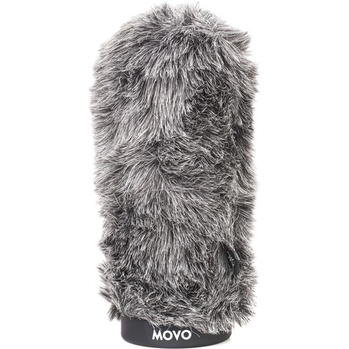 Movo Photo WS-G160 Furry Rigid Windscreen for Microphones up to 6.3" Long and 18 to 23mm in Diameter (Dark Gray)