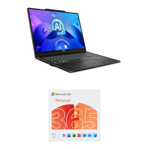 MSI 16" VenturePro 16 Multi-Touch Laptop Kit with Microsoft 365 Personal (1-User License, 12-Month Subscription)