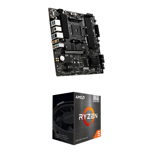 AMD B550M PRO-VDH WIFI Micro-ATX Motherboard and AMD Ryzen 5