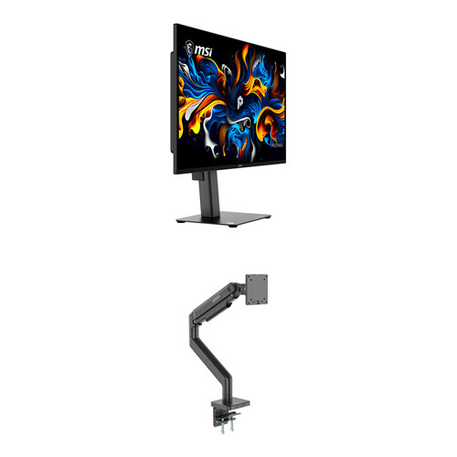 MSI PRO MAX 271UPX12G 27" 4K UHD QD-OLED 120 Hz Monitor and Desk Mount Kit