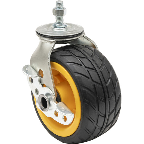 RockNRoller Multi-Cart 6 x 3" Ground Glider Caster with Brake (2-Pack)