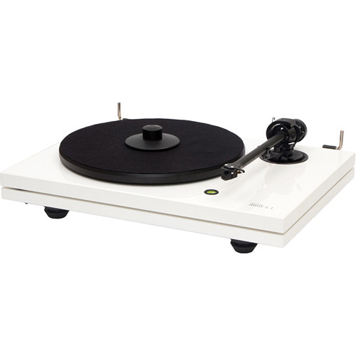 Music Hall mmf-5.1 - Two-Speed Audiophile Turntable with Magic 3 Cartridge (High Gloss White)