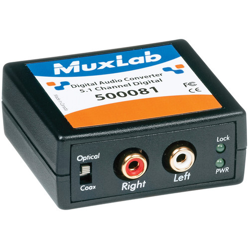 MuxLab 500081 Digital to Analog Audio Converter and Downmixer (Dolby Digital)