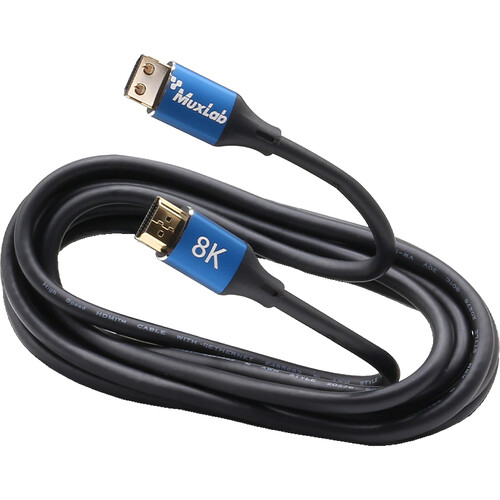 MuxLab Premium Certified HDMI 2.1 Cable with Pull-Resistant Connector (9.8', 2-Pack)