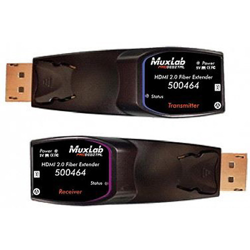 MuxLab HDMI 2.0 Fiber Extender Kit 500464 B&H Photo Video