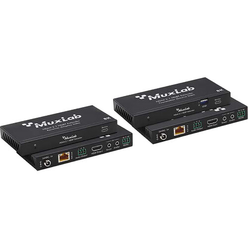 MuxLab HDMI 2.1 over HDBaseT 8K Extender Kit (295')