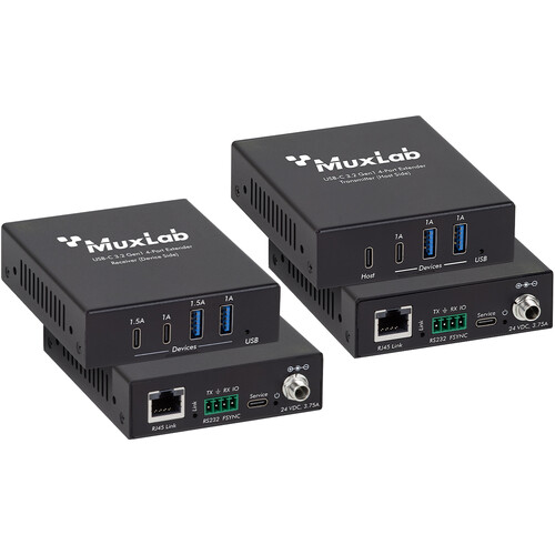 MuxLab USB-C 3.2 Gen 1 4-Port Extender Kit (328')