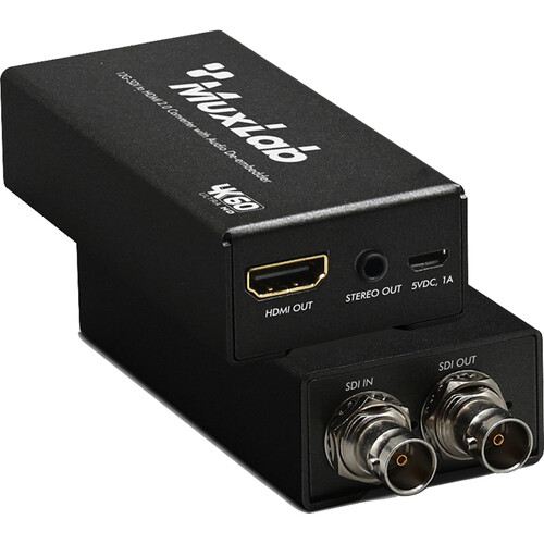 MuxLab 12G-SDI to HDMI 2.0 Converter with Audio Extender