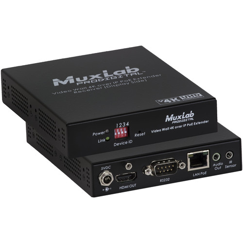 MuxLab Video Wall 4K HDMI Receiver over IP with PoE