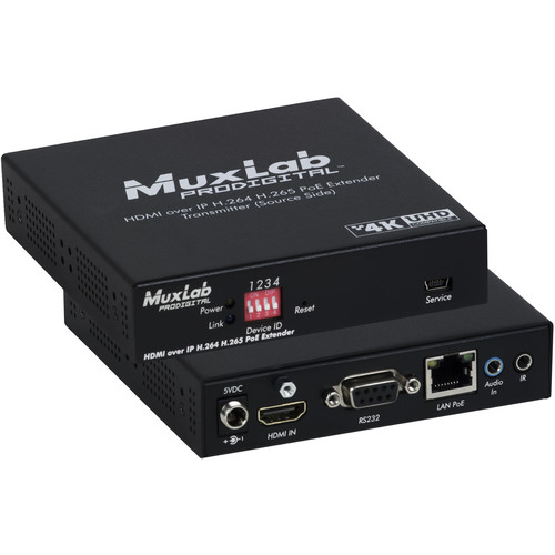 MuxLab 4K30 HDMI over IP H.264/H.265 PoE Transmitter