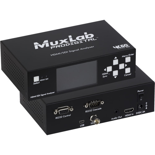 MuxLab HDMI 2.0/3G-SDI Signal Analyzer