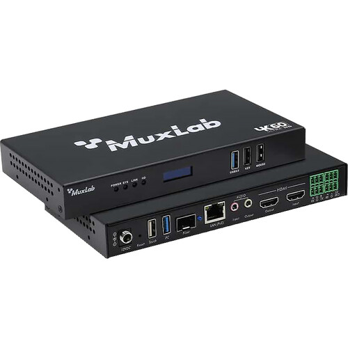 MuxLab 4K60 KVM over IP PoE Workstation Transceiver