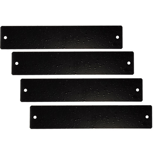 MuxLab Blank Filler Plates for 16-Port Rackmount Transceiver Chassis (Black, Set of 4)