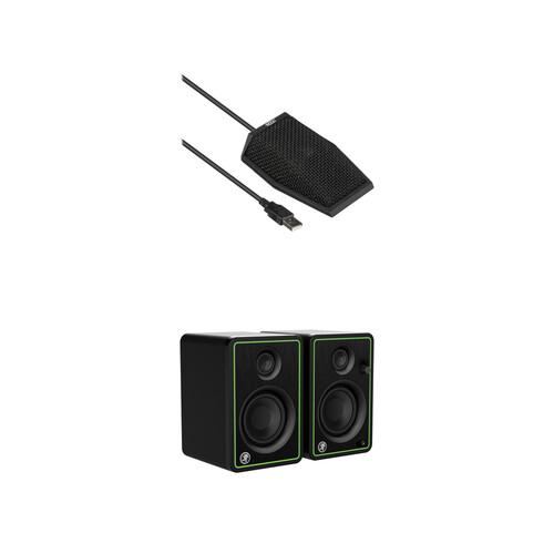 MXL AC-404 Boundary Mic Kit with Mackie CR3-XBT Creative Reference Monitors