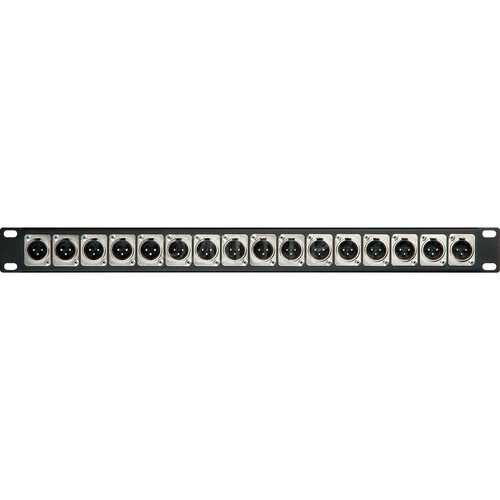 My Custom Shop XLR Feedthrough Patch Panel 16-M Front/16-F Rear (1 RU)