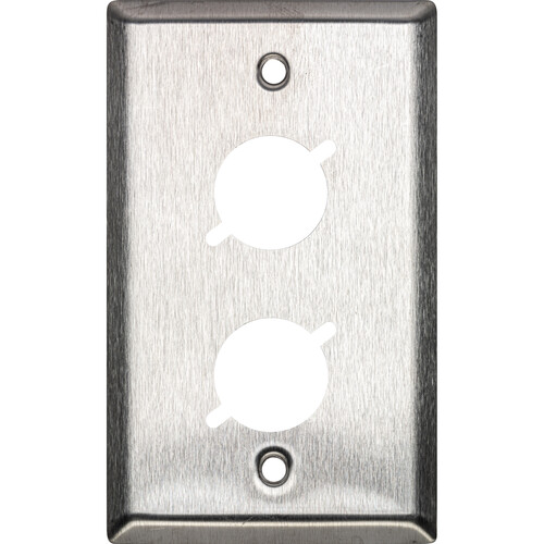 My Custom Shop 1-Gang 2-Punch Stainless Steel Wall Plate
