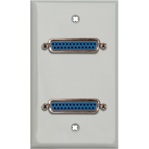 My Custom Shop Dual 25-Pin D-Sub Wall Plate (Gray Lexan)