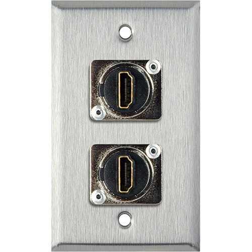 My Custom Shop Dual HDMI Wall Plate (Ivory Lexan)
