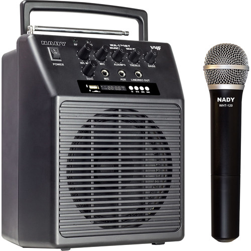 Nady WA-120BT Wireless Handheld Portable Compact PA System with Bluetooth and Handheld Transmitter