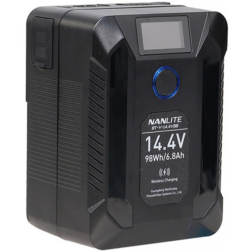 Nanlite 14.4V Mini V-Mount Battery (98Wh) BT-V-14.4V98 B&H Photo