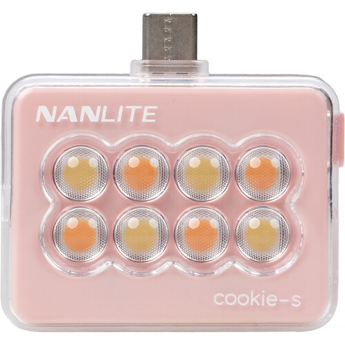 Nanlite cookie USB-C Mini Square LED (Coral Pink)