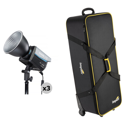 Nanlite FC120C RGB LED Spotlight 3-Light Kit with Roller Bag