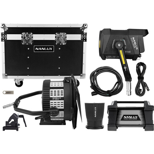 Nanlux Evoke 1200B LED Bi-Color Spotlight Kit with Fresnel Lens and Flight Case