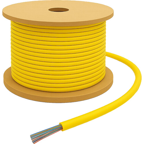 nanoFIBER 48 Strand Rollable Ribbon Singlemode Non-Armored Indoor Plenum Fiber Cable (Yellow, 500')