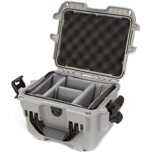 Nanuk 908 Hard Case with Padded Divider Insert (Silver, 8.8L)