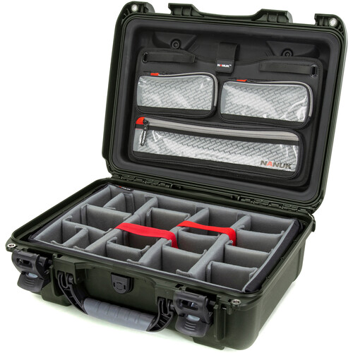 Nanuk 925 Hard Case with Pro Photo Kit (Olive, 21L) 925-6006 B&H