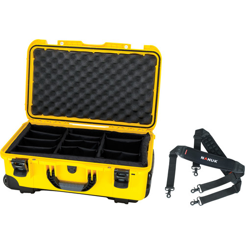 Nanuk Protective 935 Case with Padded Dividers & Shoulder Strap (Yellow)