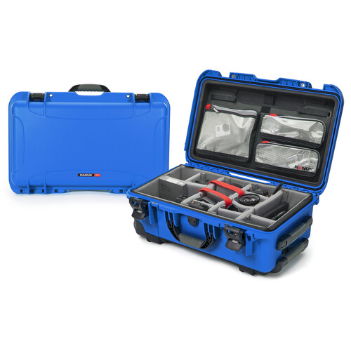 Nanuk 935 Wheeled Waterproof Hard Case Pro Photo/Video Kit with Padded Dividers & Lid Organizer (Blue, 28.5L)