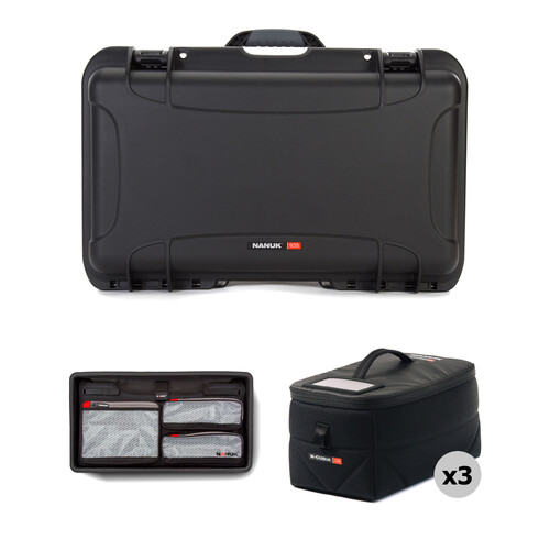 Nanuk 935 Wheeled Hard Case with Lid Organizer and N-Cubik 13S Kit